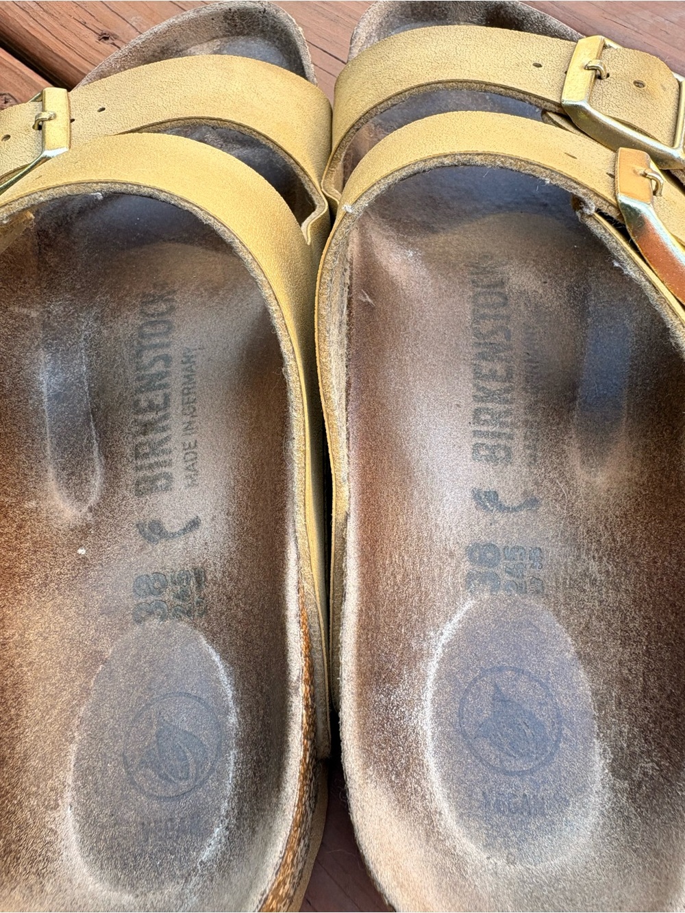 Birkenstock Double Strap Slide Sandals in Tan - Picture 5 of 16